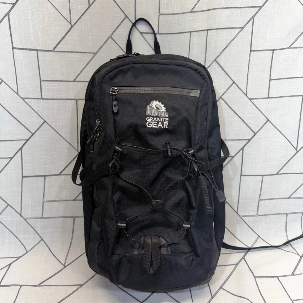 Granite Gear Portage Backpack OS Black Barrier Water Repellent Outdoor Bag